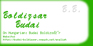 boldizsar budai business card